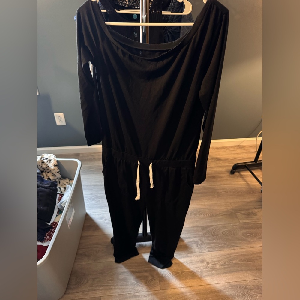 Black Off-Shoulder Jumpsuit